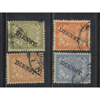 NL Колонии Нидерландская Индия Служебные 1911 Номинал  Надп Стандарт #10,11,13,14