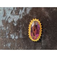 Брошь СССР позолоченная леденец с клеймом