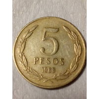 5 песо Чили 1988 год