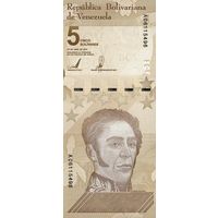 Венесуэла 5 боливаров образца 2021 года UNC pw115