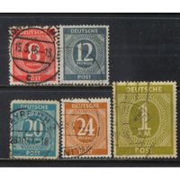Оккупация Германии Американо-британо-советская зоны 1946 Номинал Стандарт #917,920,924,925,937