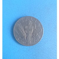 Италия 10 чентезимо 1943 год король Витторио Эммануил III бронза