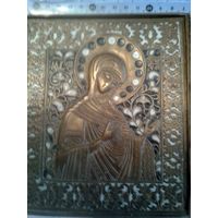 РЕДКИЙ  БОЛЬШОЙ ЭМАЛИ !Трехстворчатый складень [Деисус, 45х17 см] в эмалях