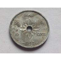 Лаос 10 сантимов (центов) 1952 г.