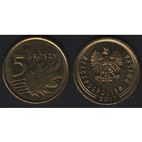 Польша y925 5 грош 2017 год (mw) (_alb2