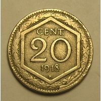 Италия 20 Чент. 1918