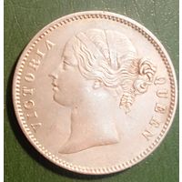 Британская Индия 1 рупия 1840. Виктория. Дата без точки, надпись по бокам портрета