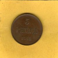 5 пенни 1914г.