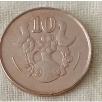 Кипр. 10 центов 1990 года.