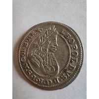 С 1 рубля. 1 крейцер 1700г Леопольд 1.Силезия