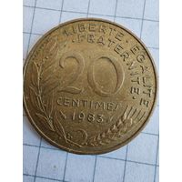 Франция 20 сантимов 1983