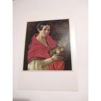 Открытка. И. Хруцкий. Портрет неизвестной.