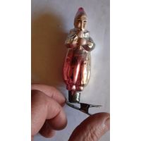 Ёлочная игрушка клоун с дудочкой амальгама