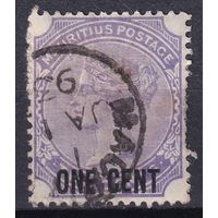 22.BrKM. Великобритания. Колонии. Маврикий. Виктория. Стандарт. 1C. 1893 г. Mi.#78.