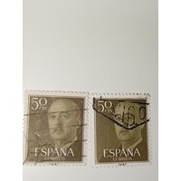 Испания  1955 Франсиско Франко, испанский генерал и диктатор.
