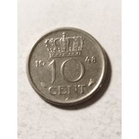 Нидерланды 10 центов 1948