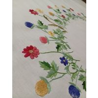 Винтажная скатерть, ручная работа, Германия 108*108 см