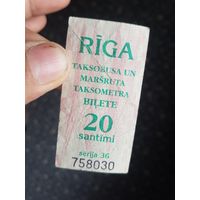 Рижский билет за 20 снтимов для проезда в маршрутном такси
