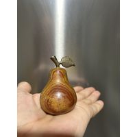 Сувенир Груша Оникс Натуральный Камень Металл