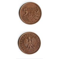 5 грошей Польша 2000 года