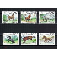 Лаос 1983, Лошади, Кони, ФАУНА, 6 марок, ГАШ.
