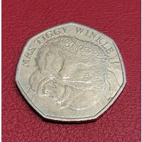 Великобритания 50 пенсов 2016 Ежиха Тигги Уинкл