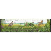 Беларусь 2007. Фауна. Птицы .Совместный выпуск Беларусь-Литва. Заповедник Чапкяляй. 2 марки+купон 388-3