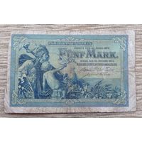 Werty71 Германия 5 марок 1904 банкнота Дракон
