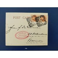 Почтовая карточка. Великобритания. Германия.1899г.