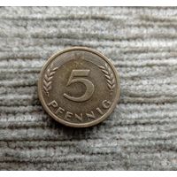Werty71 Германия ФРГ 5 пфеннигов 1950 F