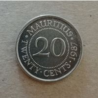 Маврикий 20 центов, 1987 год, KM# 53  ю