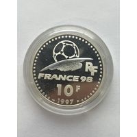 10 франков, выпущенная в 1997 году в честь Чемпионата мира по футболу 1998 года