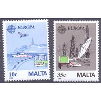 Мальта 1988 Европа-септ связь коммуникации  спутник транспорт