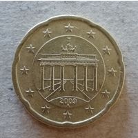 Германия 20 евроцентов 2009 г. отметка мд "А" - Берлин , KM# 255