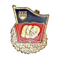 ГДР. Знак FDJ За отличное знание теории марксизма-ленинизма. Серебряная степень