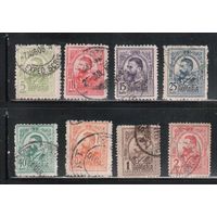 Румыния-1908, (Мих.212-219)  гаш. , Стандарт, Король Карл I(полная серия)