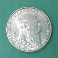 Германия Баден 2 марки 1902 50 лет правления