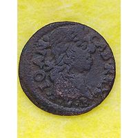 Солид (боратинка) 1661 г. литовский герб. ДВОЙНОЙ УДАР. Ян II Казимир(3), без мц.