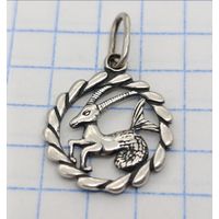 Подвеска. Кулон. Знак Зодиака Козерог. Серебро.