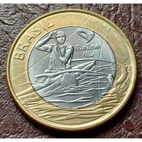 Бразилия 1 реал, 2015 XV летние Паралимпийские игры, Рио-де-Жанейро 2016 - Параканоэ     ( 1-12-3 )