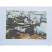 Открытка Ирак самолет Боинг-747 1970-е  10х15 см