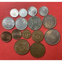 Швеция 15 разных монет