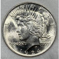 1 доллар мирный 1924 США ярчайшая! Нечастый год!