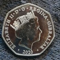 Гибралтар 50 пенсов 2020 г., Рождество, UC# 199