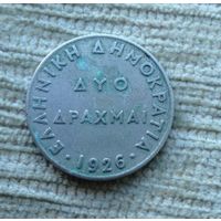 Werty71 Греция 2 драхмы 1926