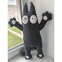 Плюшева вязаная игрушка амигуруми "Кот Саймона" ручная работа