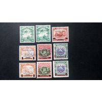 Сальвадор\152ф\ 1929-1930 авиапочта. надпечатка 441I\442II-445II-MH