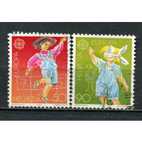 Швейцария - 1989 - Европа (C.E.P.T.) - Детские игры - [Mi. 1391-1392] - полная серия - 2 марки. Гашеная.  (Лот 31HW)-TG3P25