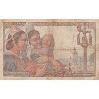 Оригинальная банкнота - Двадцать франков. Рыбак. 1940-ые