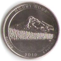25 центов 2010 г. Парк=5 Национальный лес Маунт-Худ Орегон Двор Д _UNC